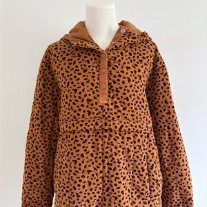 Leopard Print Women's Puffer pullover